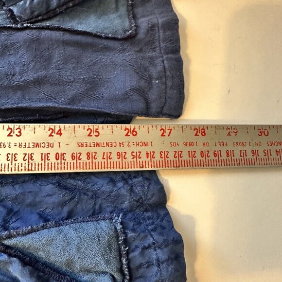 Vintage George Klein Womens 100% Blue Cotton Button Up Art to Wear Shirt Large - Picture 10 of 12